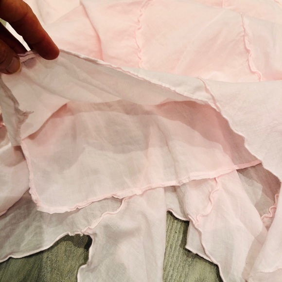 Luna Luz Petal Pink Tunic Top- Handkerchief Hem - Picture 5 of 7